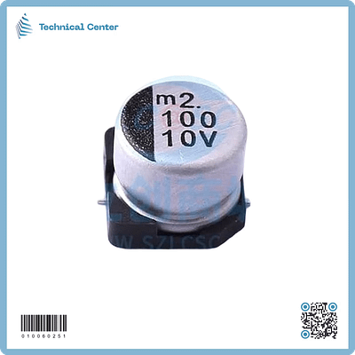 متسعةelectrolytic capacitor-SMD (100µf-10V)