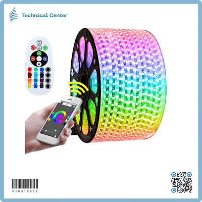 نشرة ضوئية (1 خط 4 الوان) متر